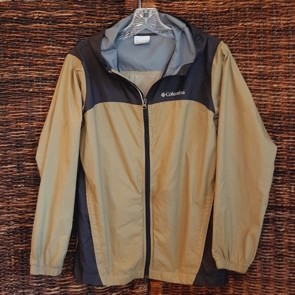 Columbia Jacket Youth Large 14/16 Green Glennaker Lake Rain Coat Waterproof Kids - Picture 1 of 11
